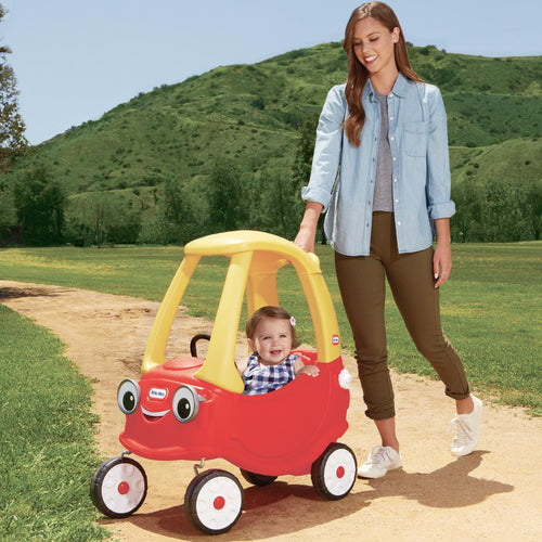 Cozy Coupe® - Foot-Powered Toddler Car with Parent Push Handle with Growing Ride-On Play