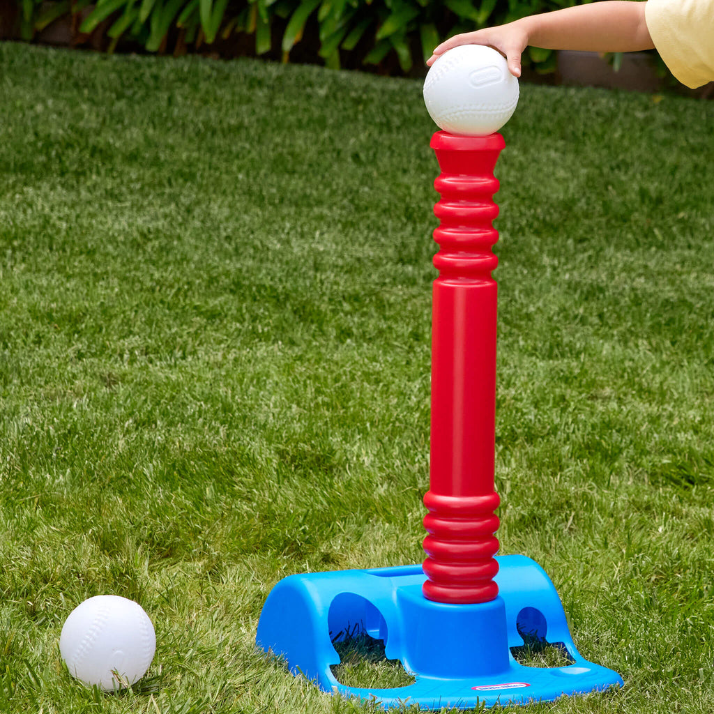 TotSports™ T-Ball Set - Adjustable Tee Set with Oversized Bat and Balls with Easy Contact and Active Play