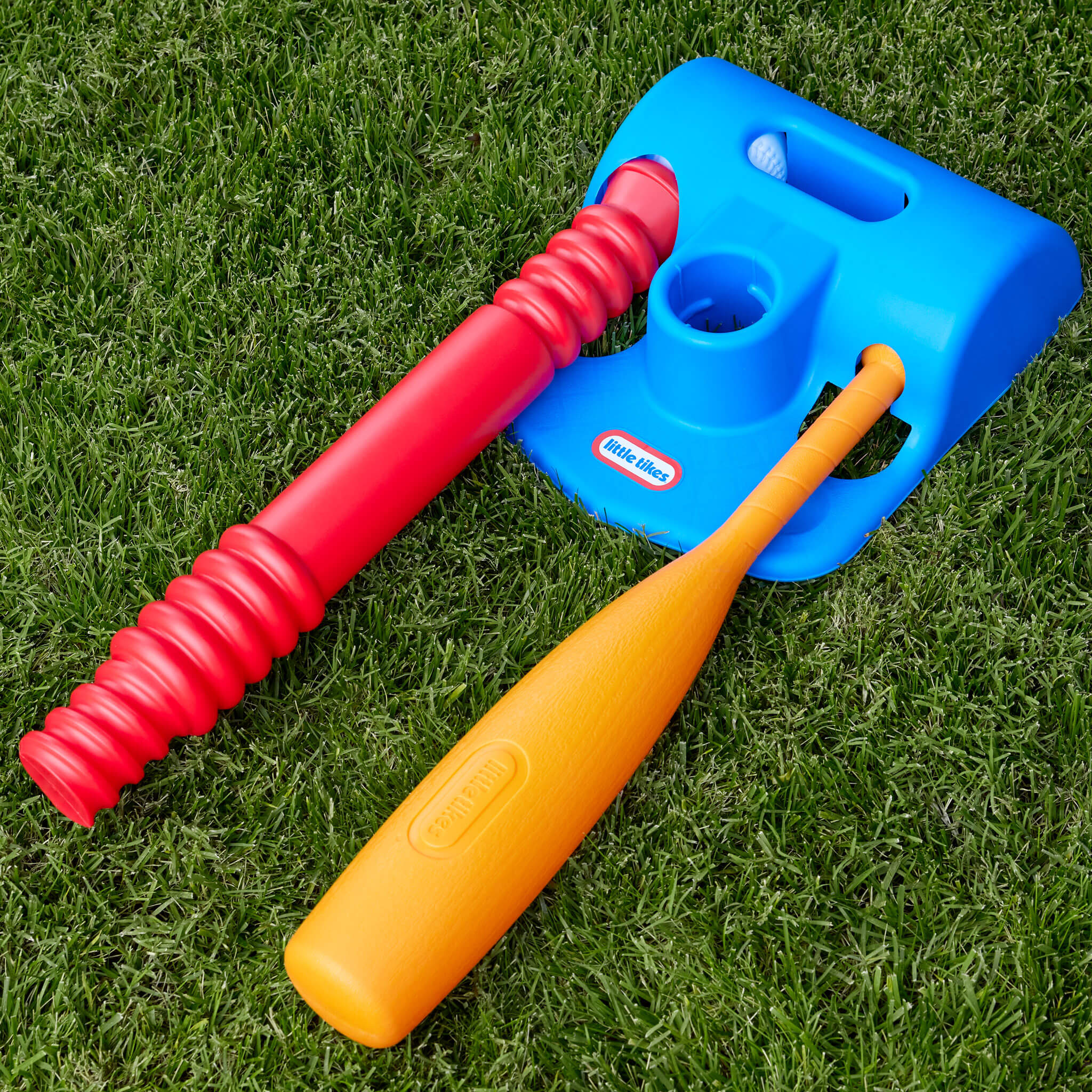 TotSports™ T-Ball Set - Adjustable Tee Set with Oversized Bat and Balls with Easy Contact and Active Play