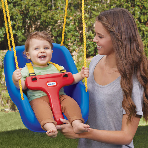 2-in-1 Snug 'n Secure™ Swing - Blue - Adjustable Swing with Rotating T-Bar and Straps with Secure and Comfortable Swinging