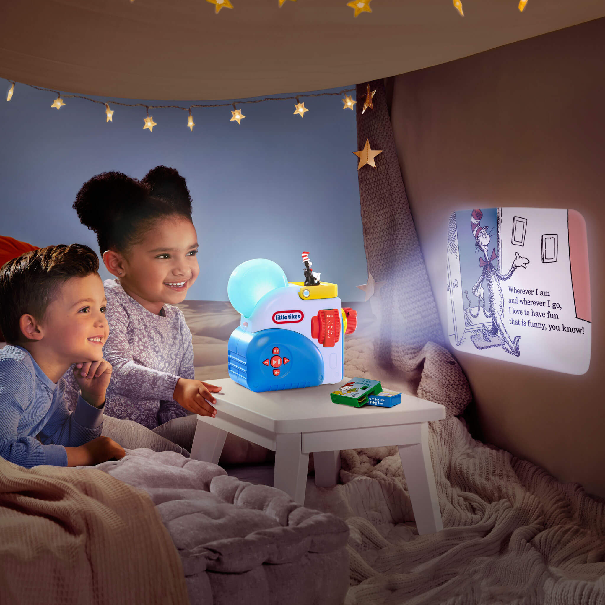 Story Dream Machine™ Dr. Seuss Starter Pack - Three Dr. Seuss Stories with Lights and Sound with Simple Controls and Portable Storage