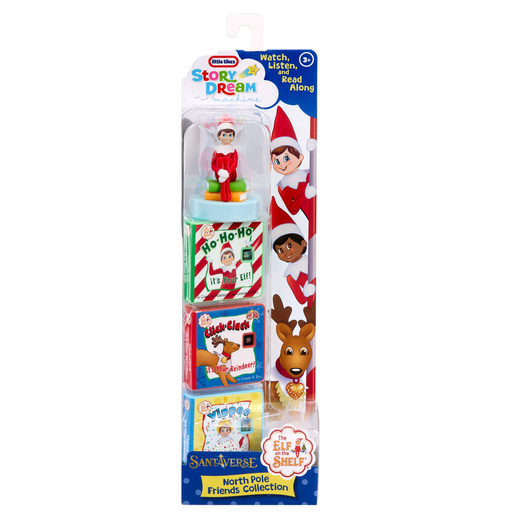 Story Dream Machine™ The Elf on the Shelf Santaverse North Pole Friends Collection - Three Santaverse Stories with Night-Light Effects with Festive Projected Stories and Sounds