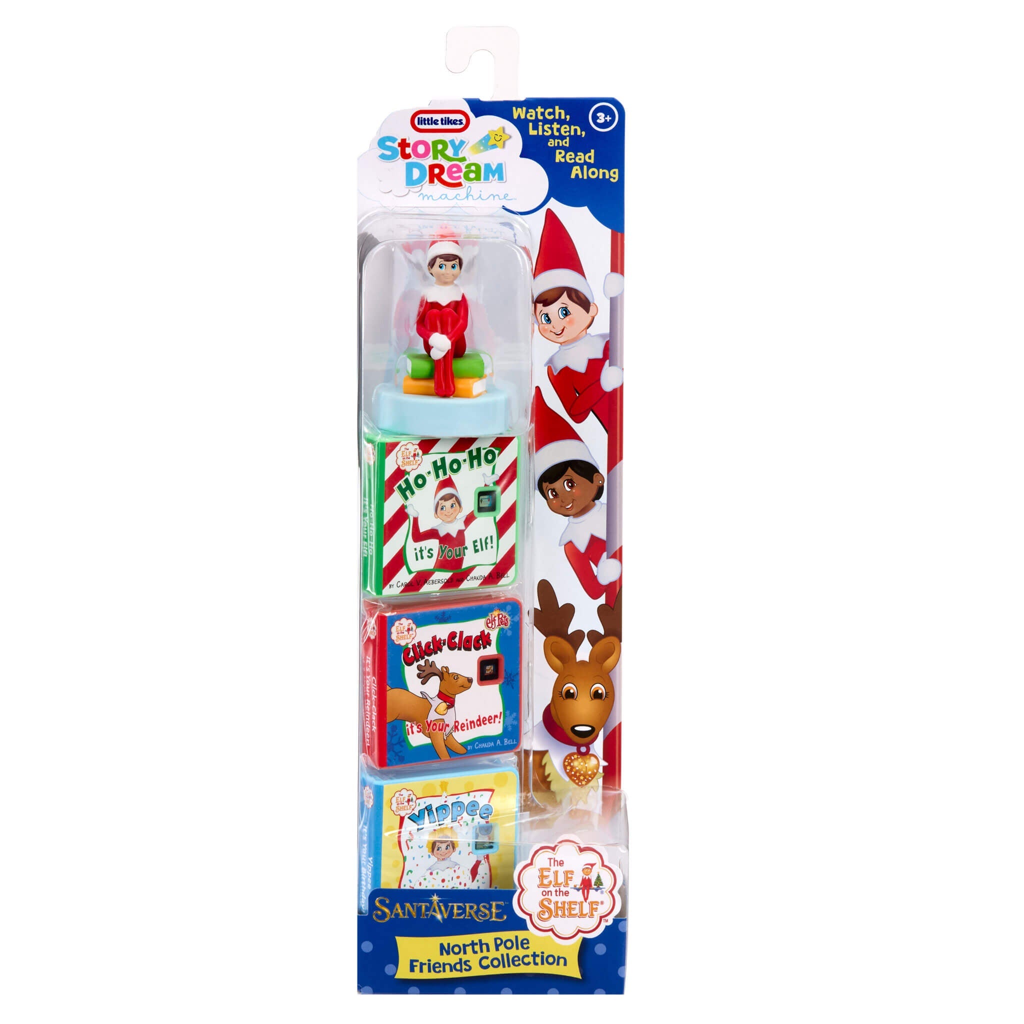Story Dream Machine™ The Elf on the Shelf Santaverse North Pole Friends Collection - Three Santaverse Stories with Night-Light Effects with Festive Projected Stories and Sounds