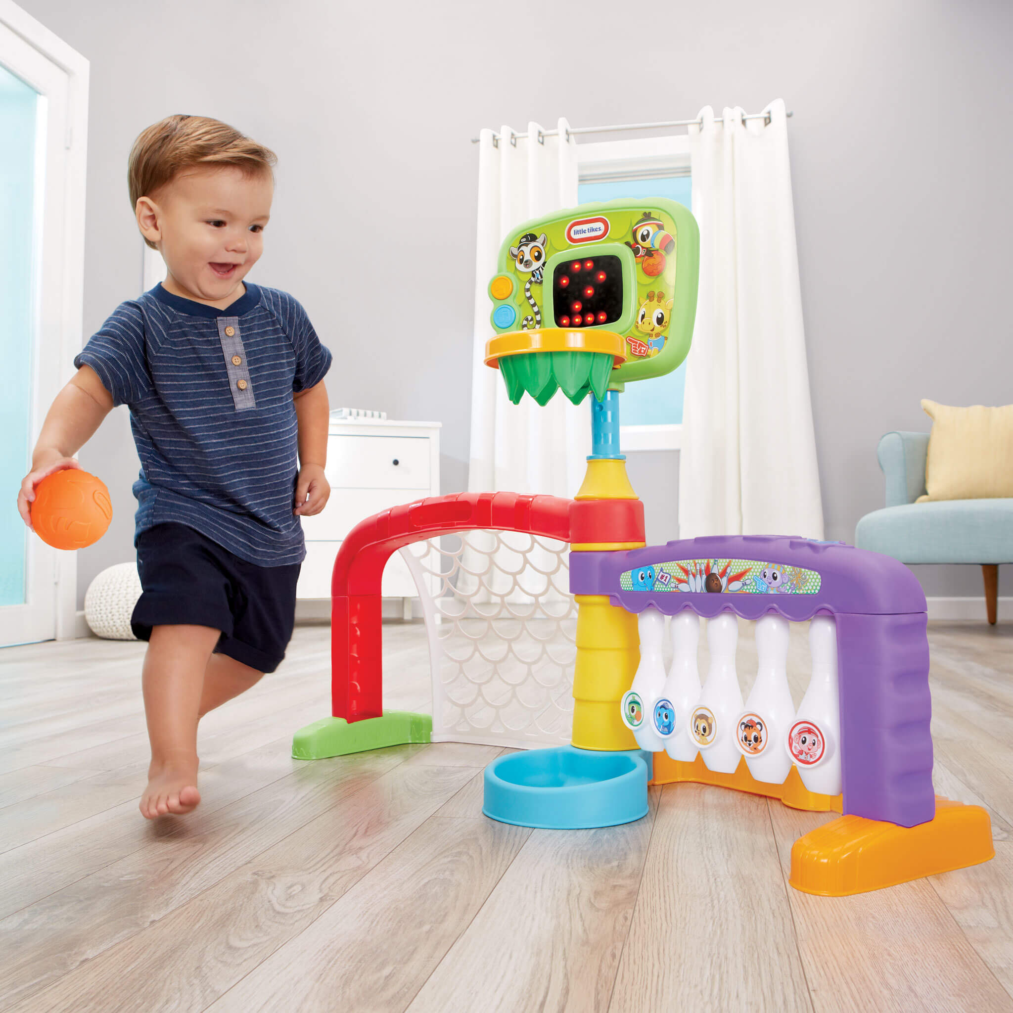 Learn & Play™ 3-in-1 Sports Zone™ - Three-Sport Learning Zone with Lights and Sounds with Multiple Sports in One Playset