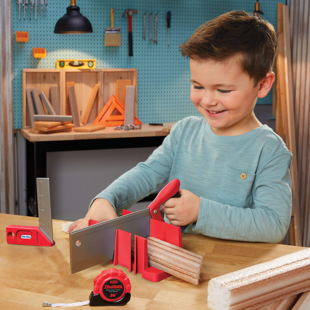 Creative Construction™ Measure and Cut Set - Realistic Measure-and-Cut Tools for Building Play with Measuring, Marking and Creative Building