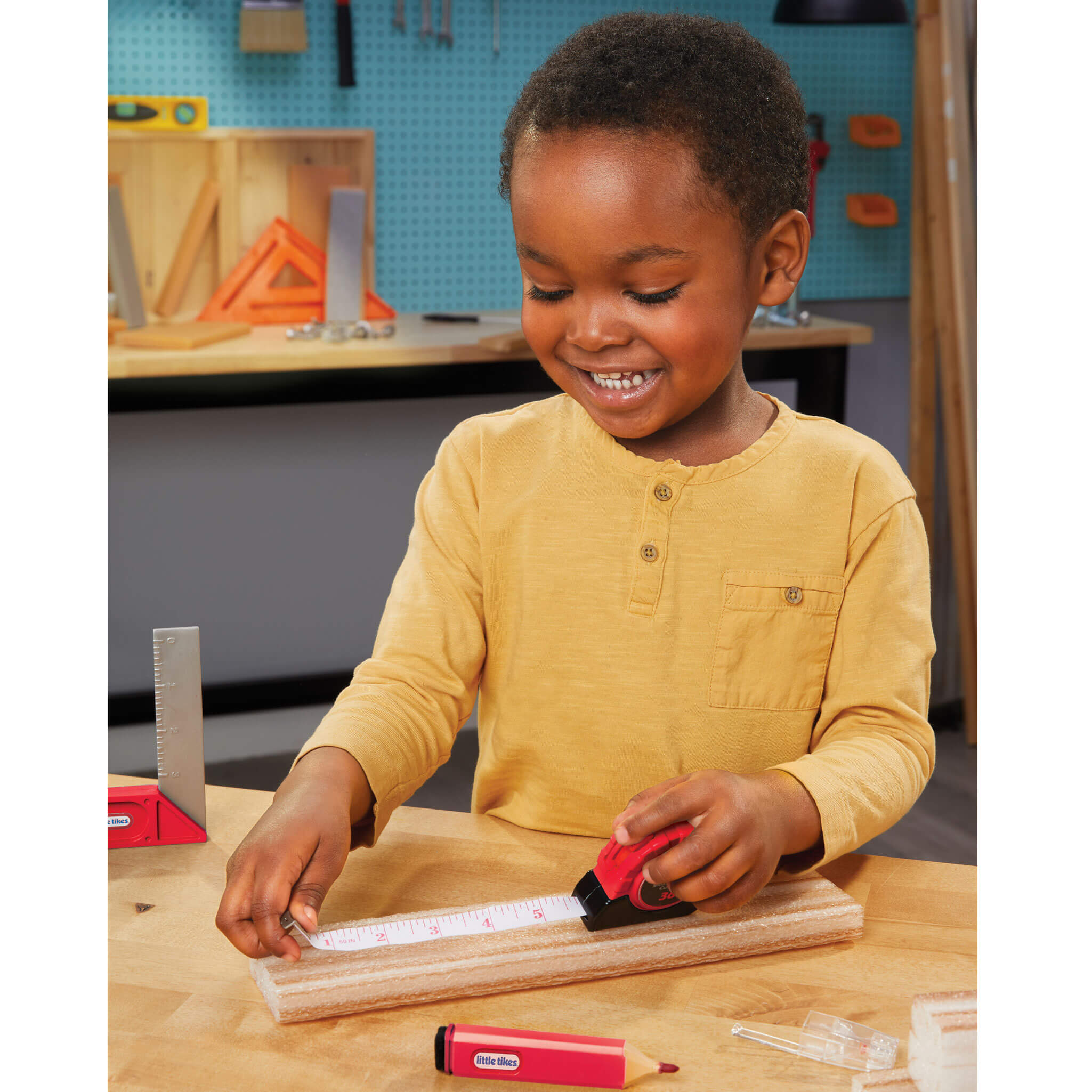 Creative Construction™ Measure and Cut Set - Realistic Measure-and-Cut Tools for Building Play with Measuring, Marking and Creative Building