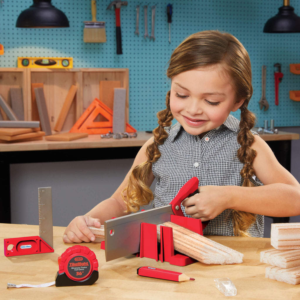 Creative Construction™ Measure and Cut Set - Realistic Measure-and-Cut Tools for Building Play with Measuring, Marking and Creative Building