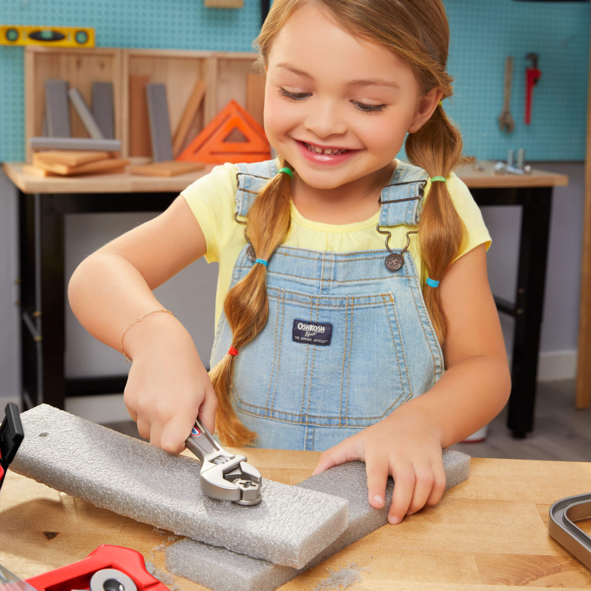 Creative Construction™ Tool Box Set - Kids Tool Box with Realistic Workshop Accessories with Fine Motor and Problem-Solving Play