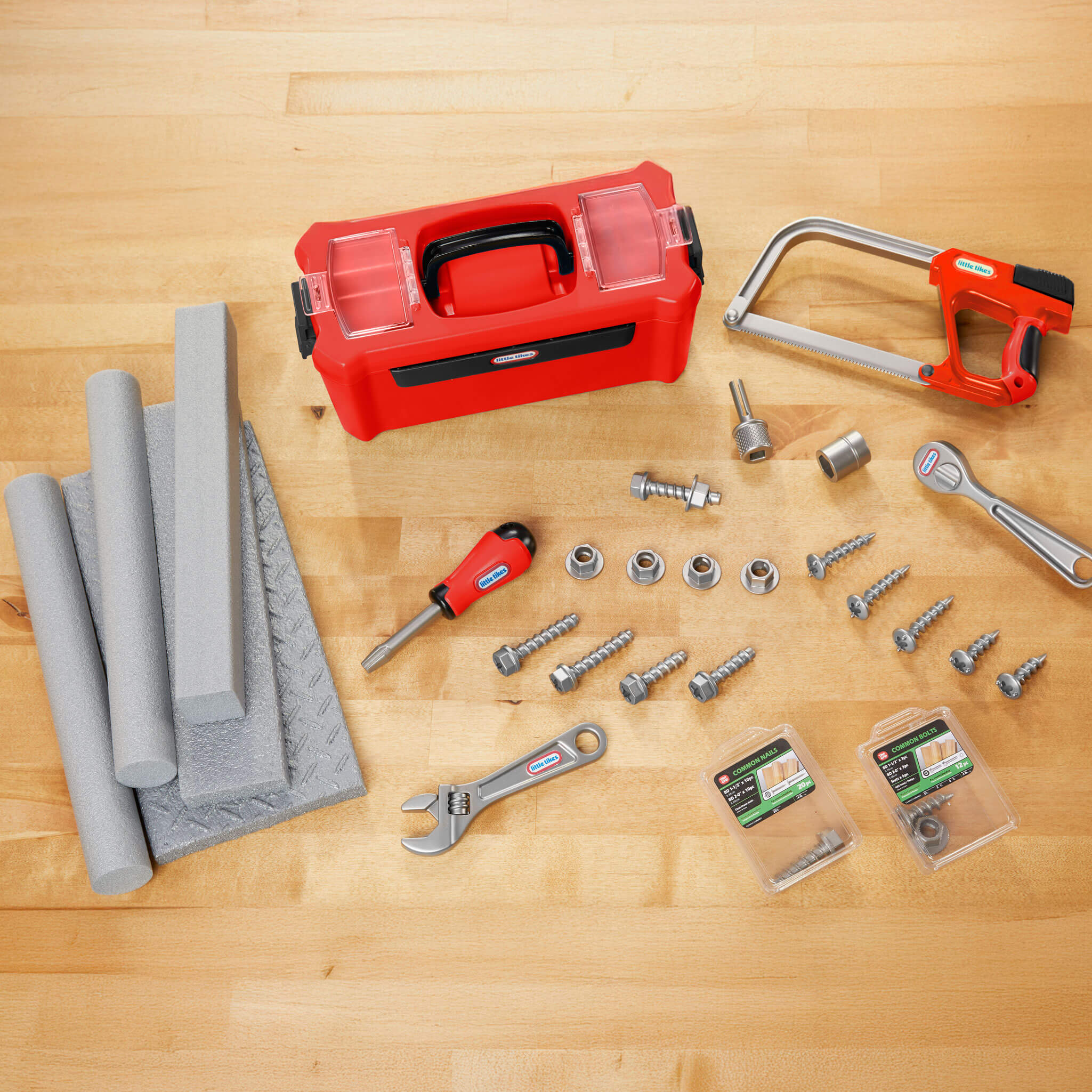 Creative Construction™ Tool Box Set - Kids Tool Box with Realistic Workshop Accessories with Fine Motor and Problem-Solving Play