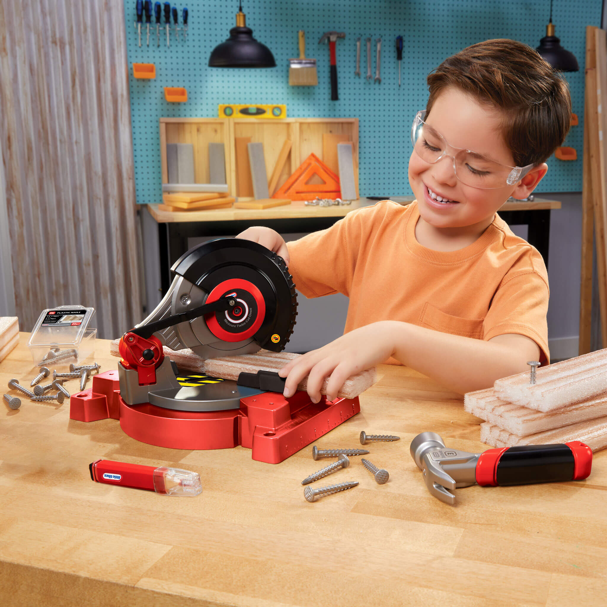 Creative Construction™ Power Cuts Set - Kid-Friendly Cutting Tools and Building Pieces with Hands-On Building and Problem Solving