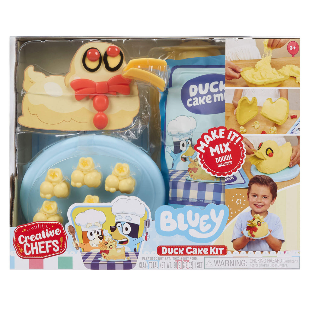 Creative Chefs™ Bluey - Duck Cake Kit - Bluey Duck Cake Set with Reusable Make-It Mix with Preparing, Assembling and Decorating