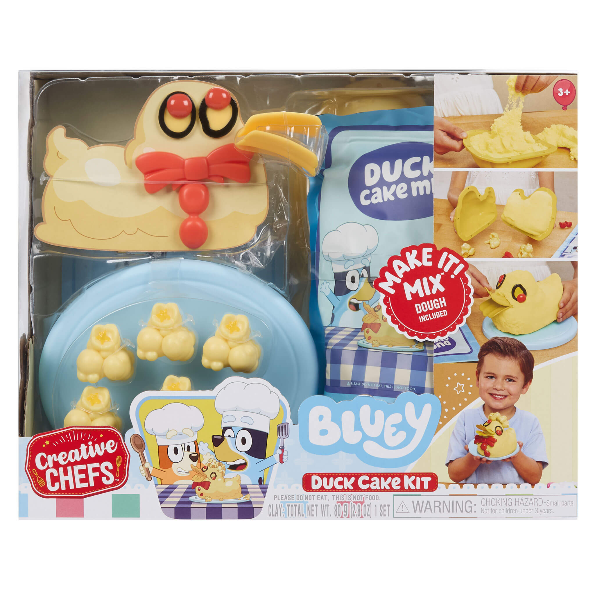 Creative Chefs™ Bluey - Duck Cake Kit - Bluey Duck Cake Set with Reusable Make-It Mix with Preparing, Assembling and Decorating