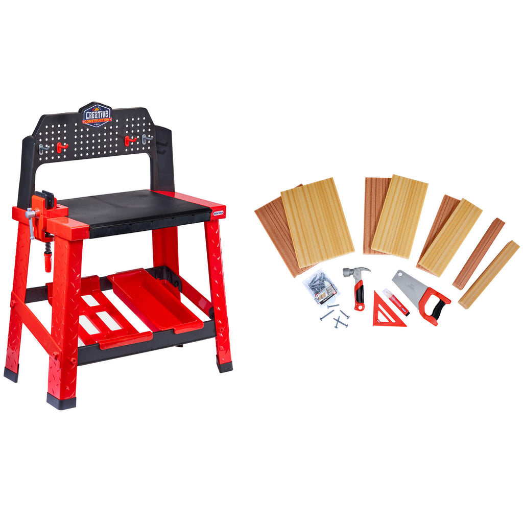 Creative Construction™ Workbench - Hands-On Construction Station for Young Builders with Tool Recognition and Creative Building