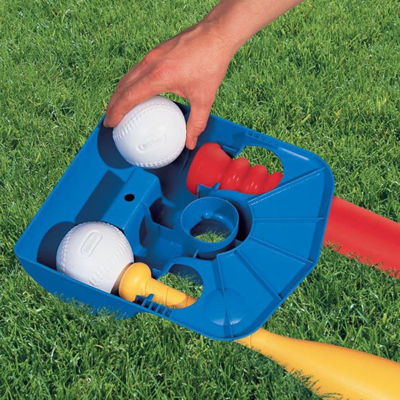 TotSports™ T-Ball Set - Adjustable Tee Set with Oversized Bat and Balls with Easy Contact and Active Play