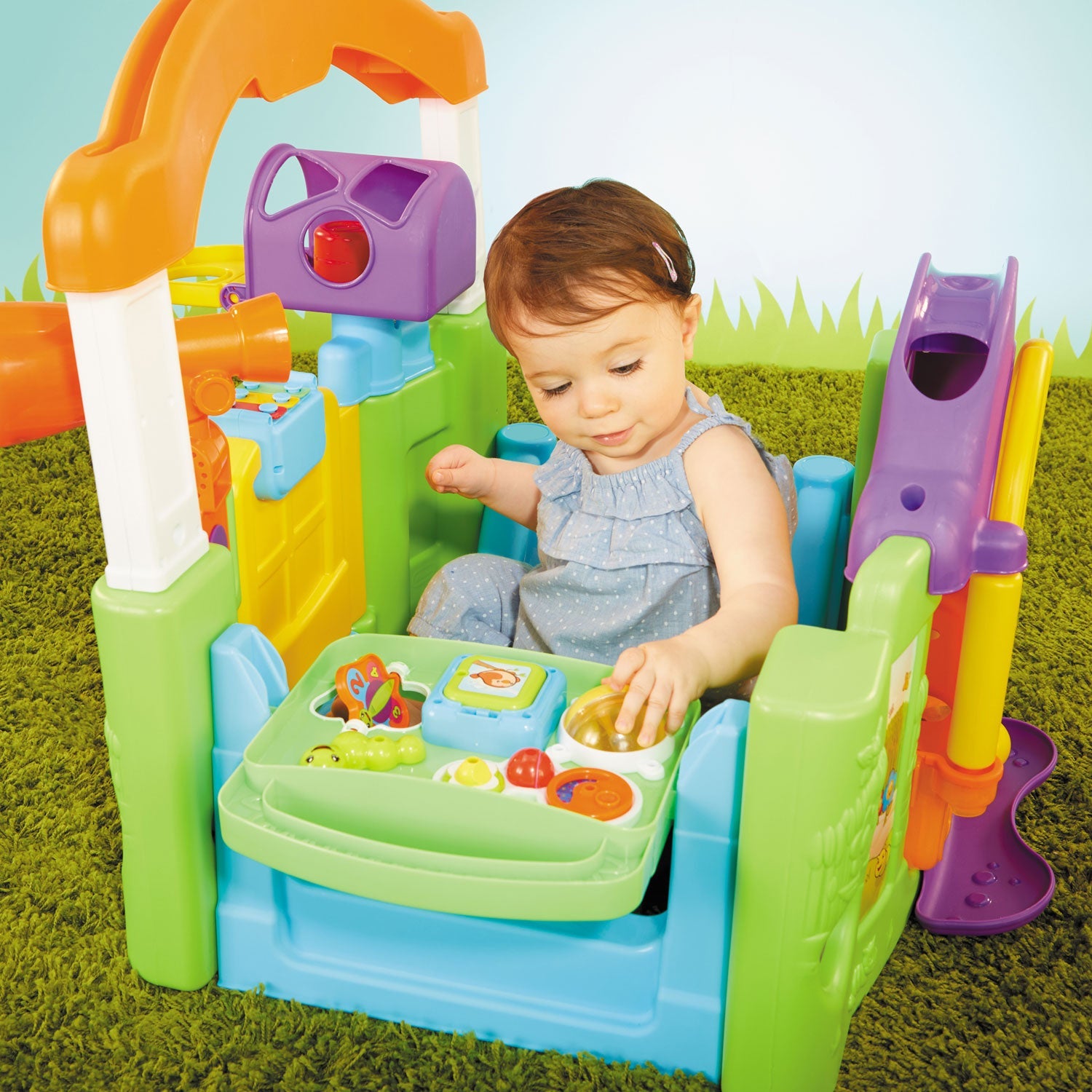 Activity Garden™ - Enclosed-to-Open Activity Garden for Growing Babies with Flexible Activities as Children Grow
